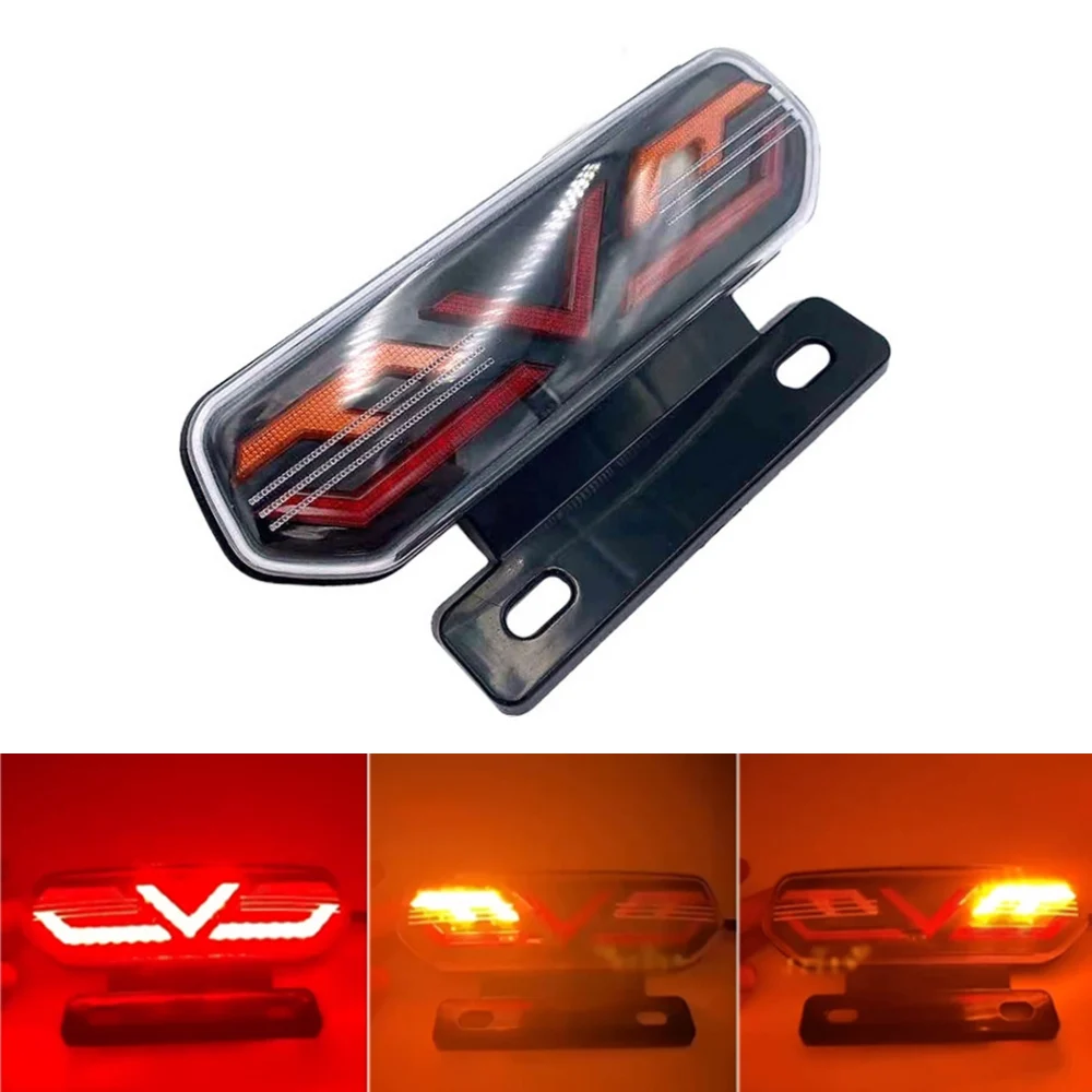 1Pc Motorcycle Tail Light Universal Ebike Taillight 12V Motorbike Rear