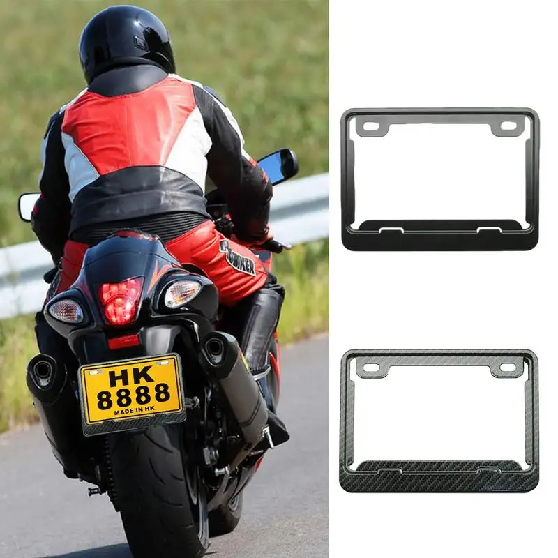 MotorcycleLicensePlateFrameMotorbikeUniversalTagAluminumAlloyPlateProtectorHolder