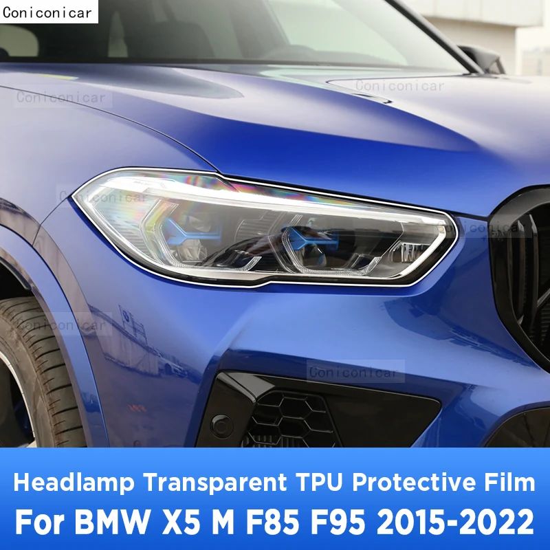 

Для BMW X5 M F85 F95 2015-2022 Автомобильная внешняя фара Защита от царапин передняя лампа прозрачная фотолампа аксессуары