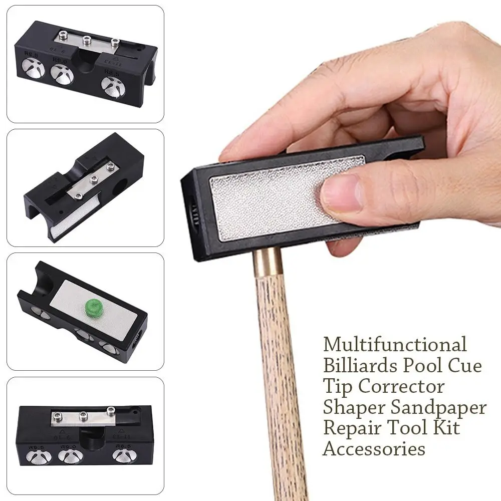 Cue Tip Tool 4 in 1 Pool Cue Tip Repair Kit Billiards Shaper Tool