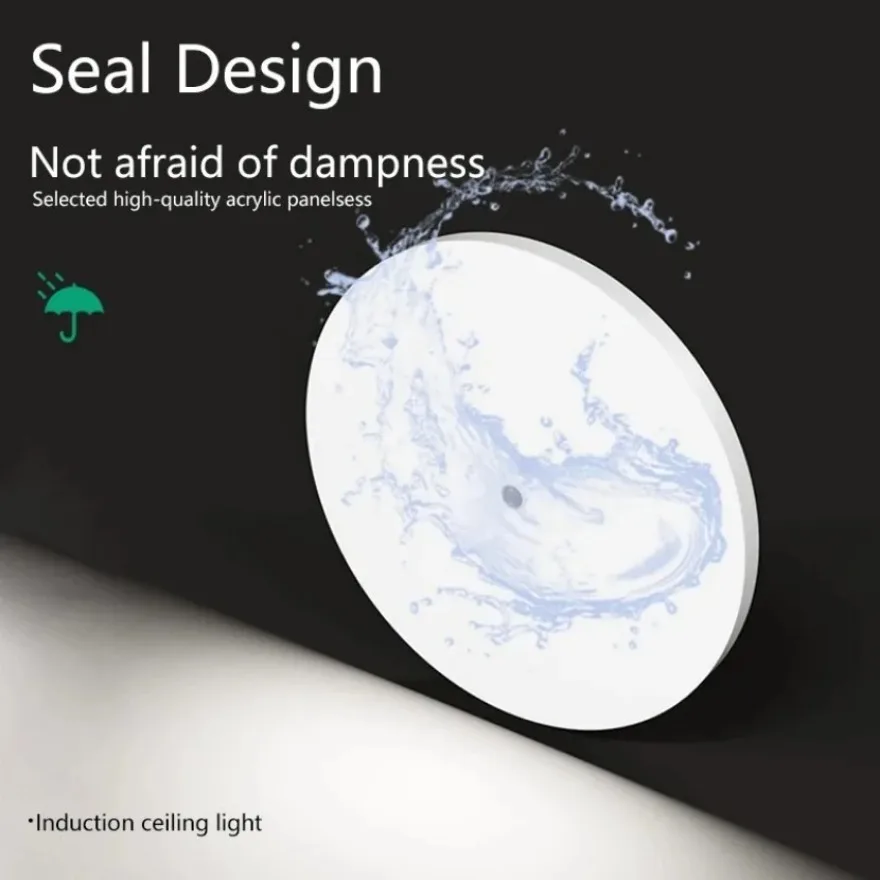 Motion Sensor LED Ceiling Light Minimalist Human Body Infrared Sensing Light Corridor Staircase Garage Warehouse Home