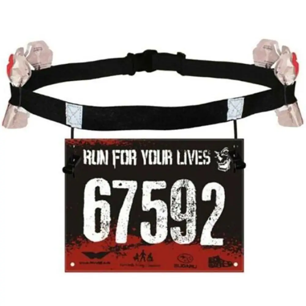 Durable Polyester Running Number Belt Multicolour Adjustable Triathlon Waist Belt Unisex Gel Holder