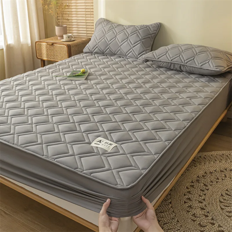 https://ae01.alicdn.com/kf/Sd187b82c141b403eb24aab0f15c2cb2ab/Cotton-Thicken-Quilted-Mattress-Cover-Queen-King-Size-Embossed-Fitted-Sheet-with-Elastic-Band-Thick-Bed.jpg