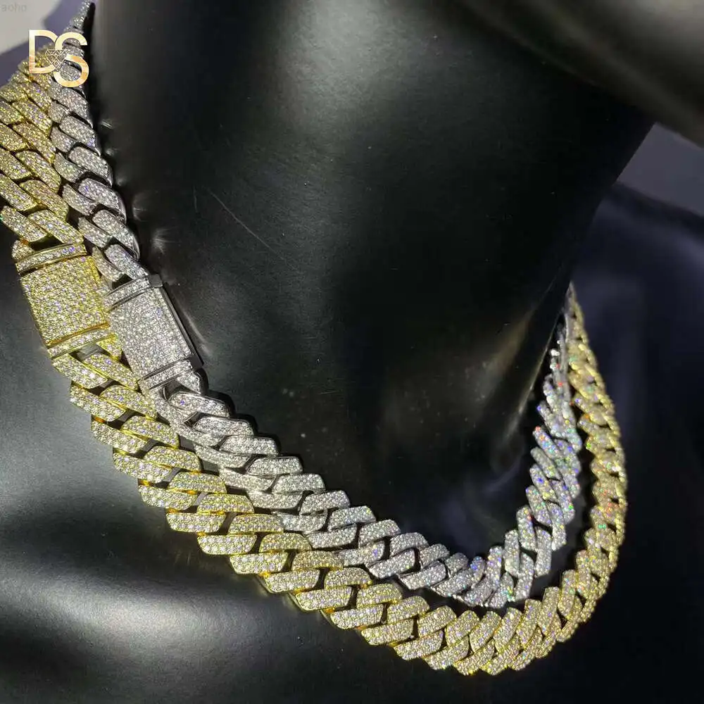 

Best Quality 14mm Gold Plated Hip Hop Fashion Jewelry Moissanite Mens Necklace Cuban Link Chain