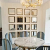 Square Spherical Wall Hanging Mirror Bedroom Decoration Three-dimensional Imitation Metal Dining Room Mirror Wall Hanging Decor 3