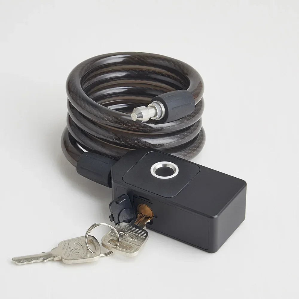 

Black Smart Door Lock Biometric Fingerprint Lock Outdoor IP65 Waterproof Bike Lock Office Gate Security Key