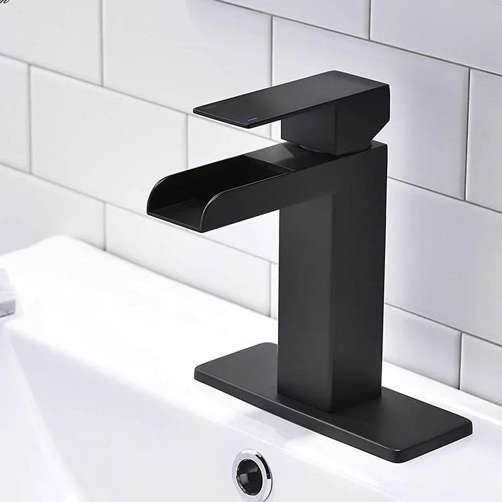 Faucet Plate Hole Tap Cover Deck Plate Black , Gold , Silver 304 Stainless Steel Bathroom Kitchen Sink Faucet Cover