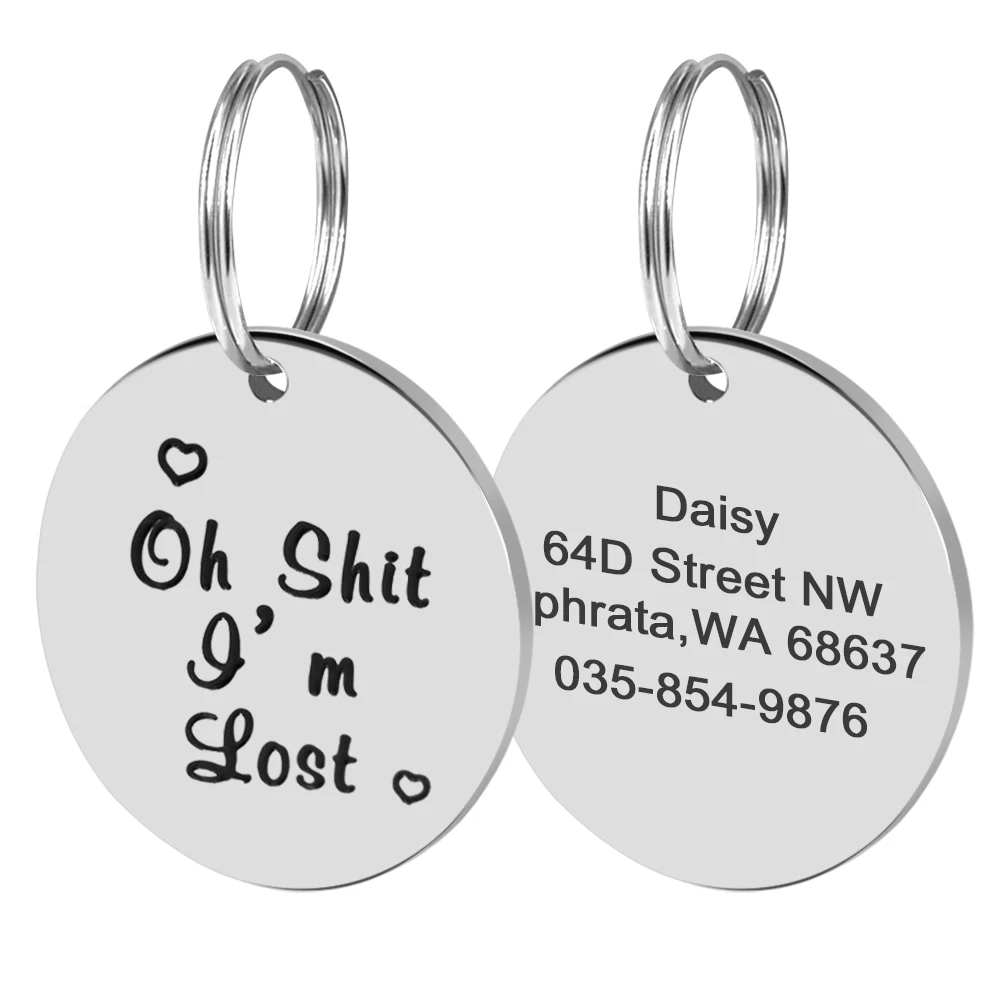 Title 13, Personalized Dog Cat ID Tag Collar Necklace Acc...