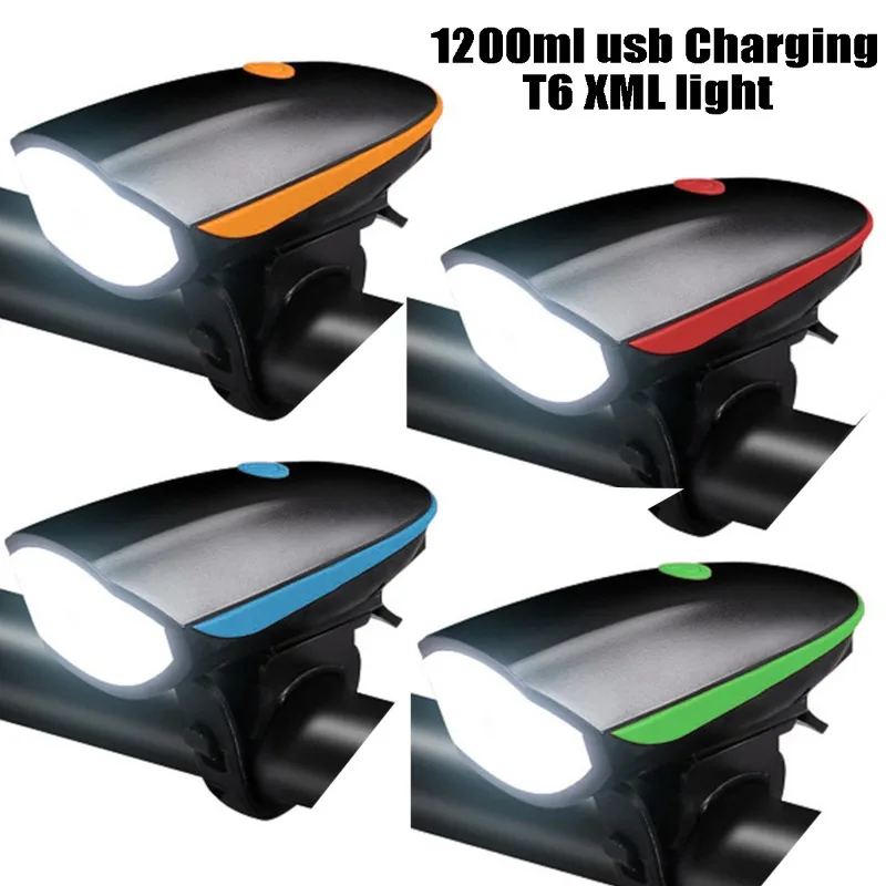 

Highlight Bicycle Horn Headlights USB Charging Mountain Bike Waterproof Lights Night Riding Accessories Equipment Wholesale