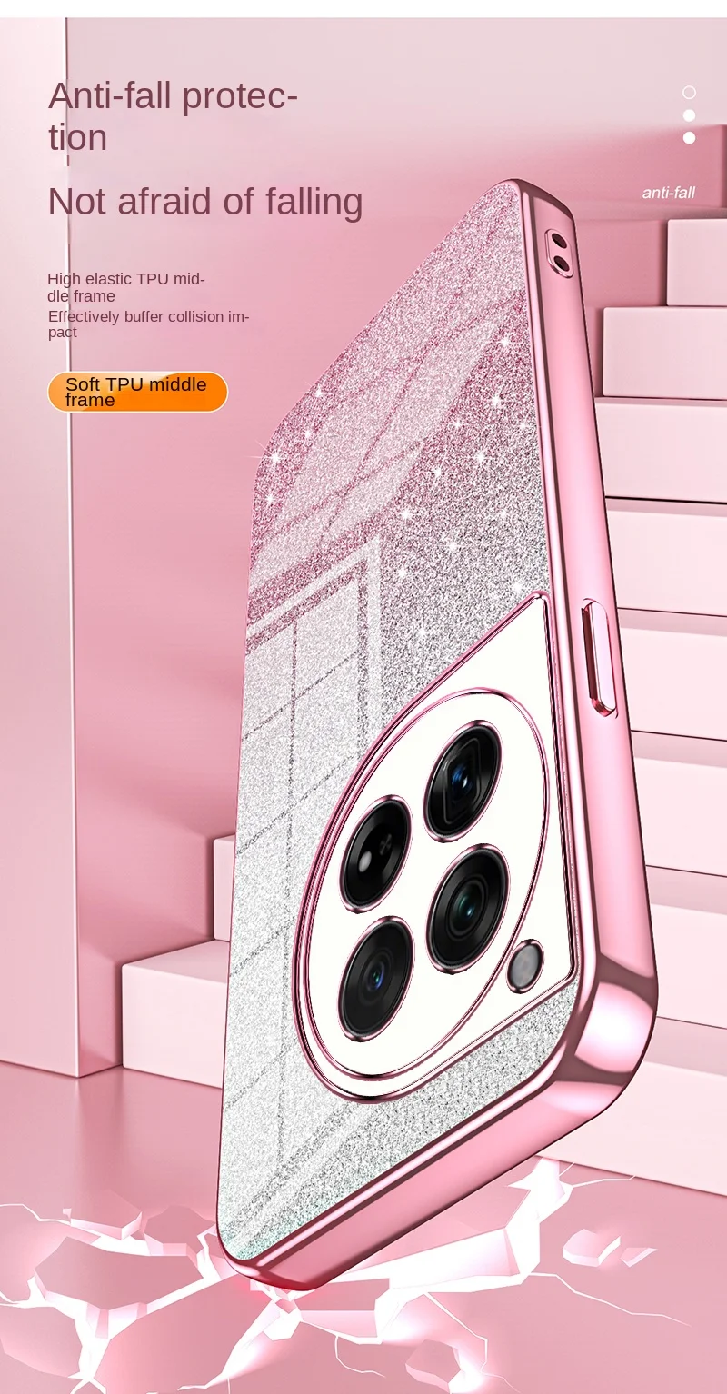 Sleek Soft TPU Bling Glitter Slim Protective Back Cover Case