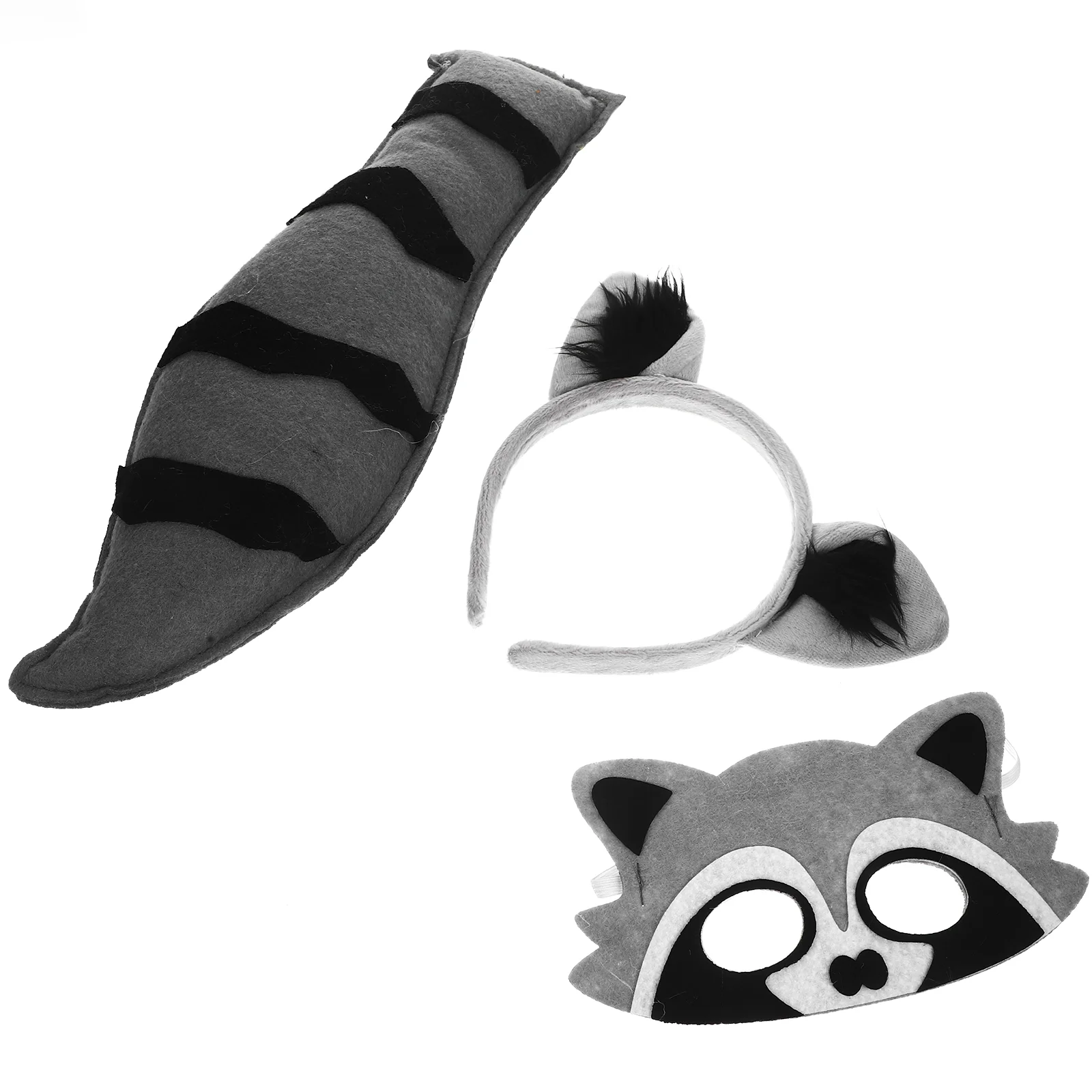 

1 Set Raccoon Props Raccoon Cosplay Headband and Tail Mask Carnival Props