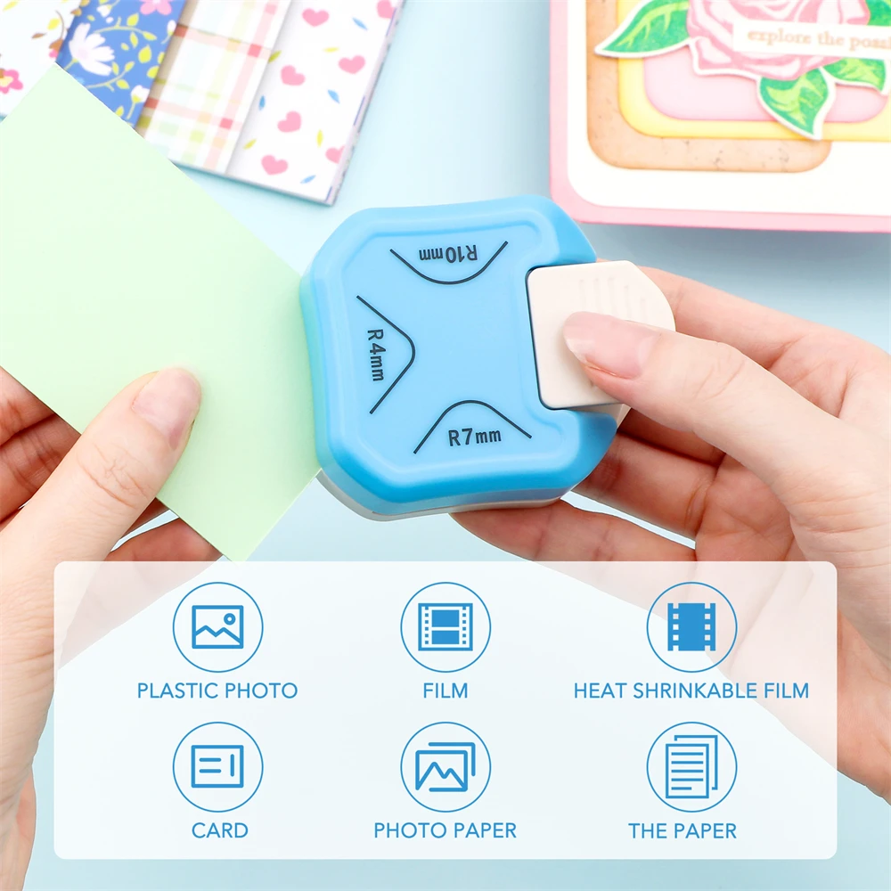 Three-in-one multi-angle round corner device edge press paper cut embossing manual Diy cutter