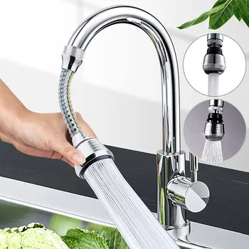 Pulverizador de torneira de pia com mangueira melhor impulsionador de torneira e economia de água torneira de pia de cozinha bico difusor torneira rotativa 1