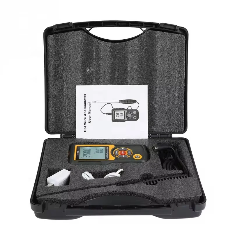 Hotwire Anemometer Handheld CFM/CMM Air Flow Velocity Meter HT-9830 Wind Speed G