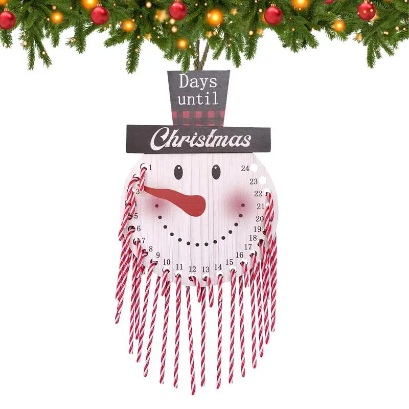 

Wooden Christmas Countdown 24pcs Candy Cane With Wood Countdown Board For Christmas Decorative Christmas Advent Calendar