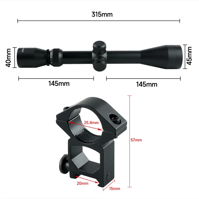 Tactical Magnifier Scope Rifle Scope Tactical Scopes 3-9x40 4-16X44AOEG 6-24X50E Hunting Shooting Optical Sight Side Wheel Parallax RifleScope Airsoft Scope