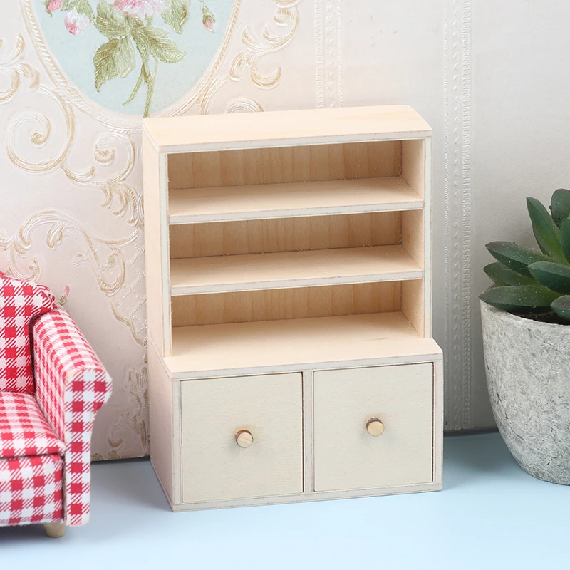 

1:12 миниатюрный зеркальный шкаф для хранения кукольного домика, шкафчик, книжная полка, мебель, модель кукольного домика, декоративная игрушка