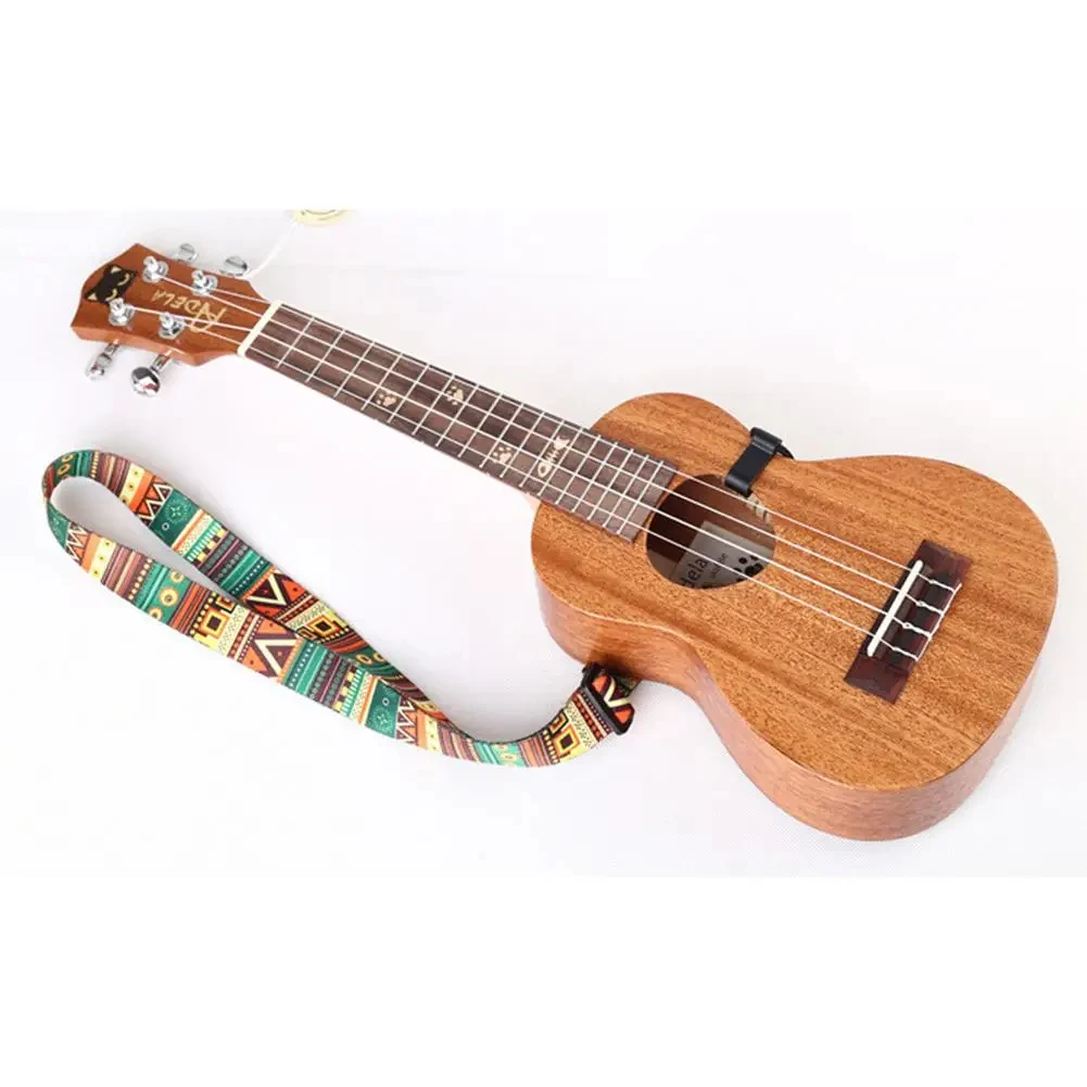 Description Picture 3 of itemMiwayer Ethnic Style Ukulele Strap Durable Adjustable Clip-on Hawaii Guitar Belt Sling Instrument Guitar Accessories