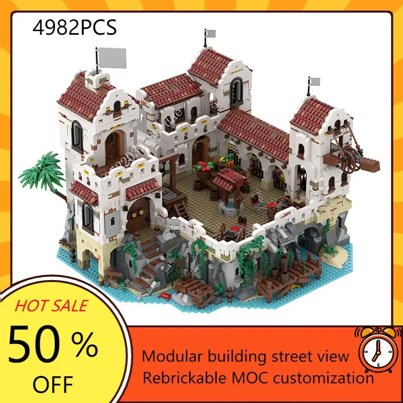

Pirates Of Barracuda Bay Modular MOC Creative street view Model Building Blocks Architecture Education Assembly Model Toys Gifts
