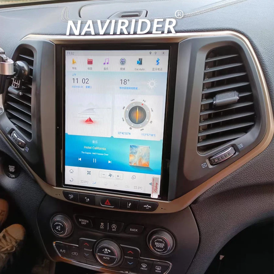 

10.4 inch IPS Screen Video Player for Jeep Cherokee 2014 - 2019 Navigation gps head unit Android Auto QLED 5G Wireless Carplay