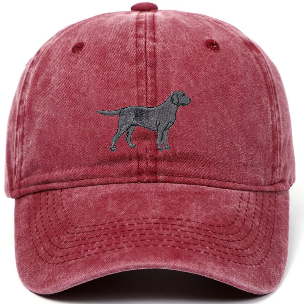 Embroidered Labrador Retriever Dog Dad Hat Black Dog Baseball Cap Summer Cozy Trucker Hat Adjustable Woman Hats