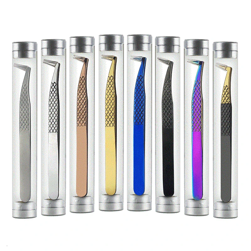 1 Pcs Eyelashes Tweezers Stainless Steel superhard Tweezers High Precision Anti-static tweezers for Eyelash Extensions 3