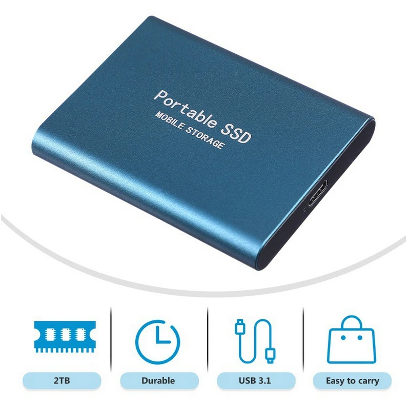 SSD 외장 60 테라바이트 플래시 드라이브 타입-C USB3.1 30 테라바이트 16 테라바이트 SSD 드라이브, 휴대용, 4 테라바이트, 미니 슬림, 고속 전송, 외장 플래시 장치