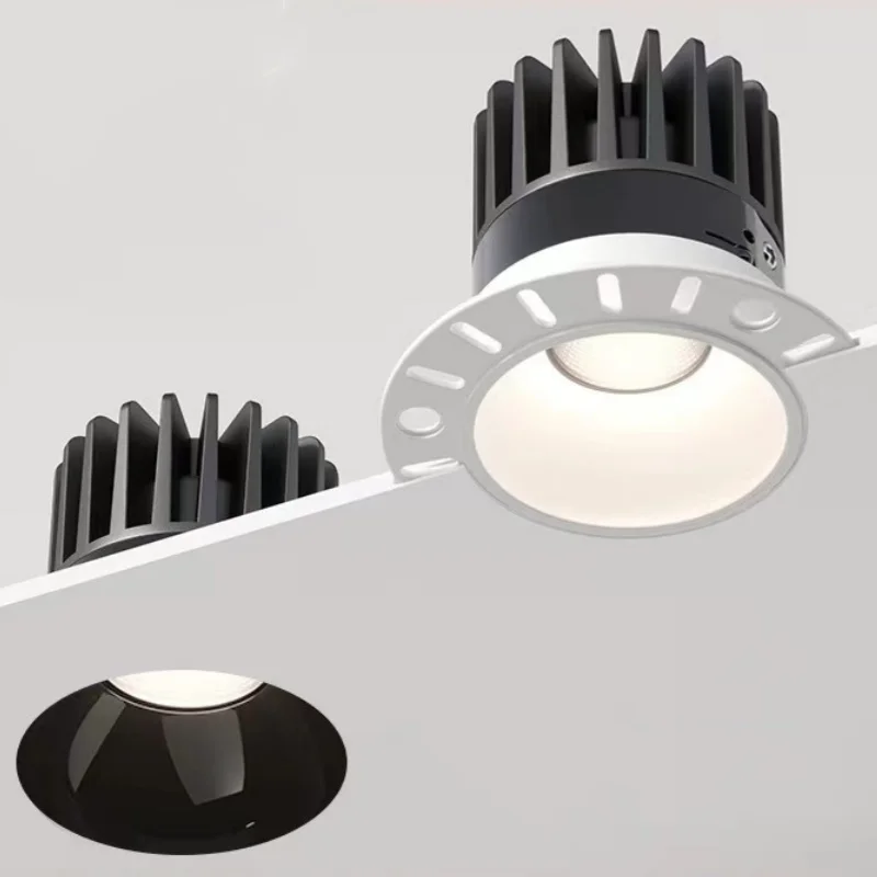 Embedded frameless minimalist COB spotlights deep anti-glare modern home simple lighting LED downlights