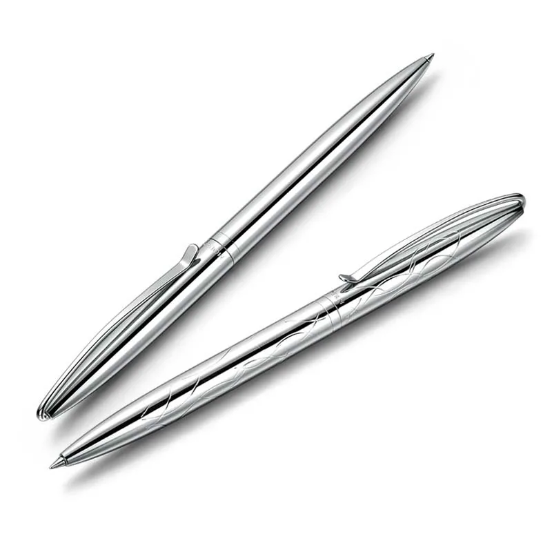 Stainless Steel Ball Point Pen Twist Classic Pattern Stationery Office School Supplies Writing Ink Pens,ballpoint pen,ball point pen