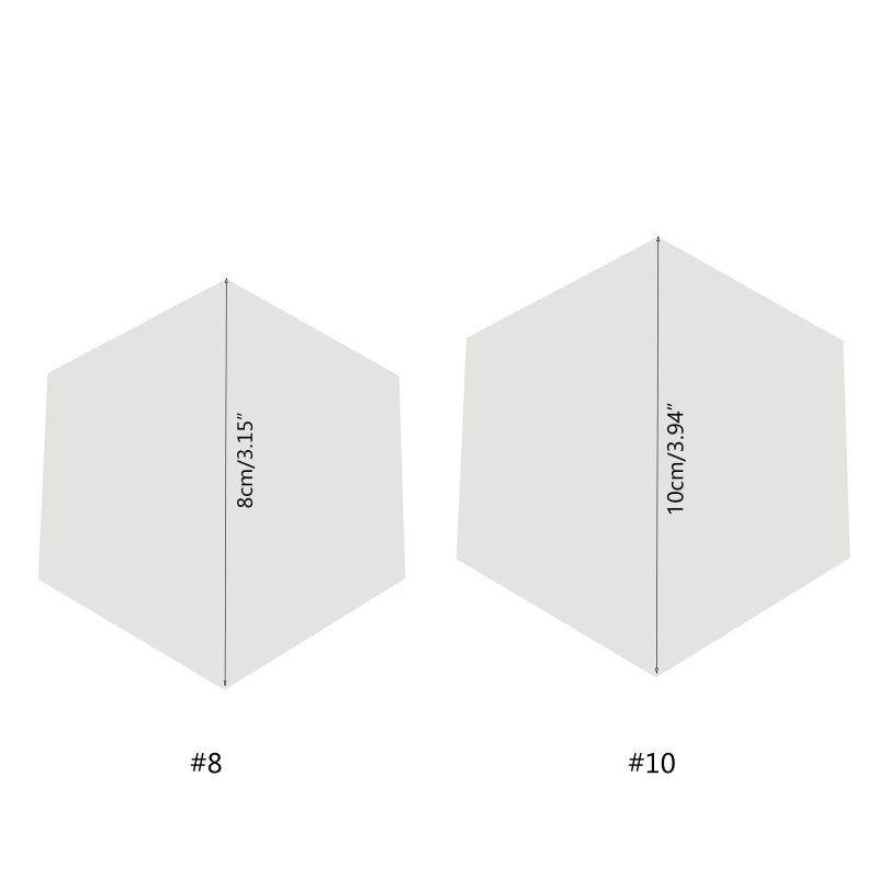 20pcs Clear Hexagon Acrylic Place Card Names for Wedding Party Event Decor Blank