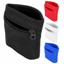 

Zipper Wrist Wallet Pouch Running Sports Arm Band Bag For MP3 Key Card Storage Bag Case Badminton Basketball Wristband Sweatband