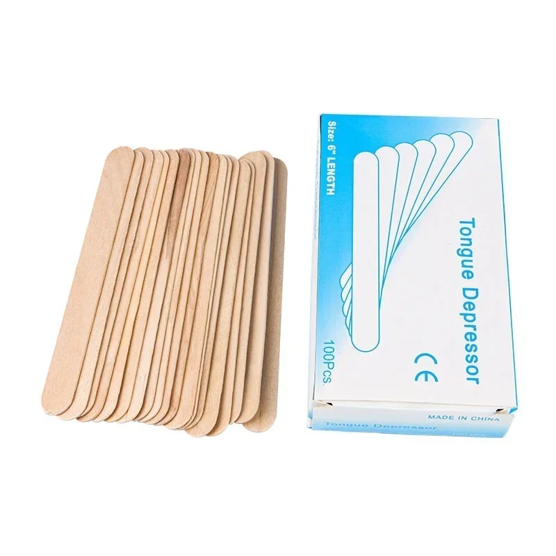 100pcs/ Beeswax Shaving Stick Wooden Removal Sticks Wax Waxing Disposable Sticks Beauty Toiletry Kits Wood Apply Wax Rod 2