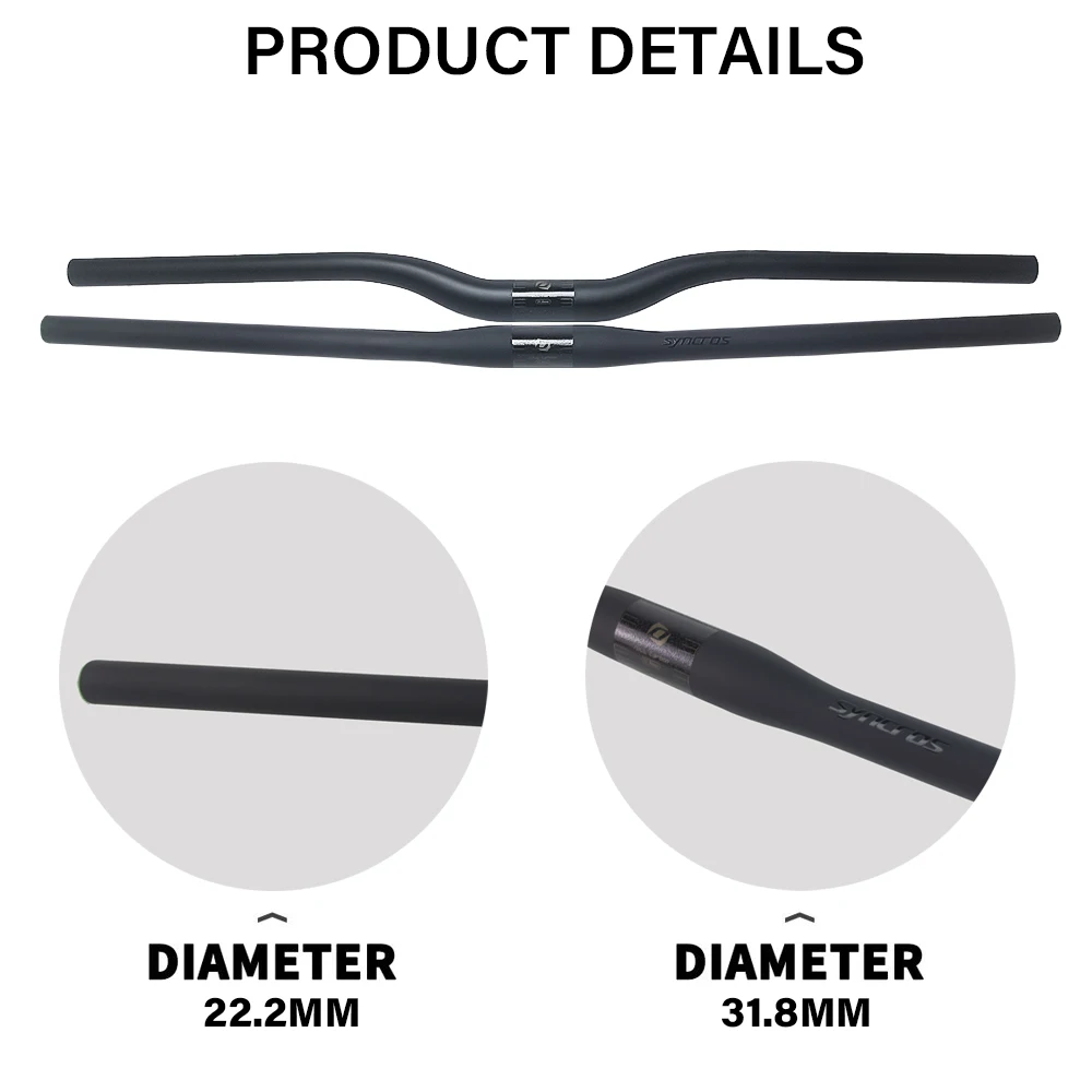 

Syncros Mountain Bicycle Carbon fribe Handlebar Flat or Rise Handlebar/bike parts 31.8*580/600/620/640/660/680/700/720/740mm