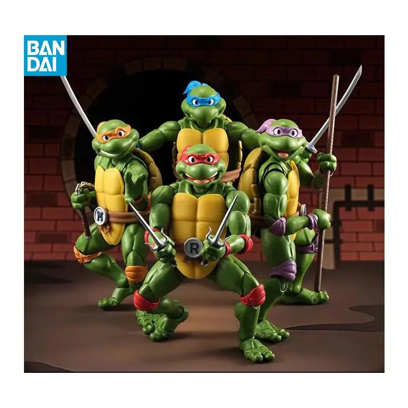 

Оригинальные фигурки BANDAI S.H. Фигуртс TMNT, Рафаэль, Донателло, Леонардо, Микеланджело, модели Аниме, игрушки