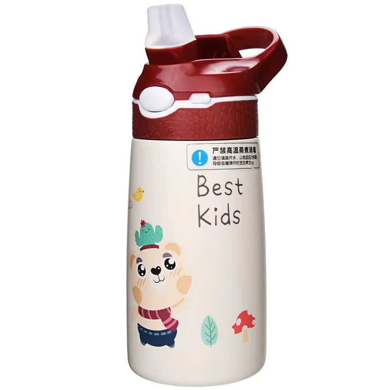 Children's 14oz Insulated Stainless Steel Water Bottle with Straw - BPA-Free