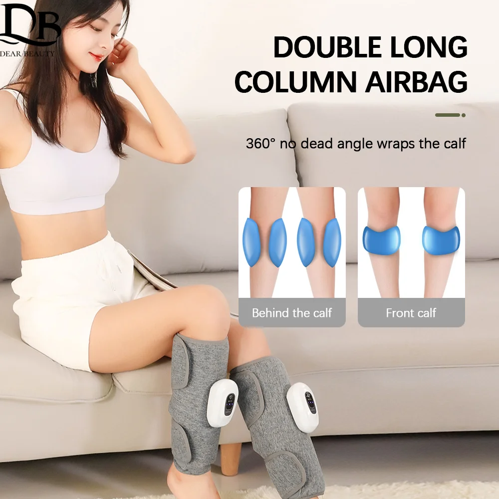 

Wireless Electric Leg Calf Massager Air Compression Leg Massager with Heat Blood Circulation Vibration Household Massage Device