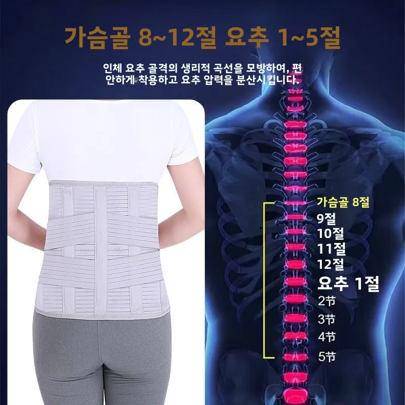 넓은 요추 지지 벨트 통기성 디자인 수술 후 척추 압박 및 갈비뼈 보호용 사계절 착용 가능한 스포츠 기어
