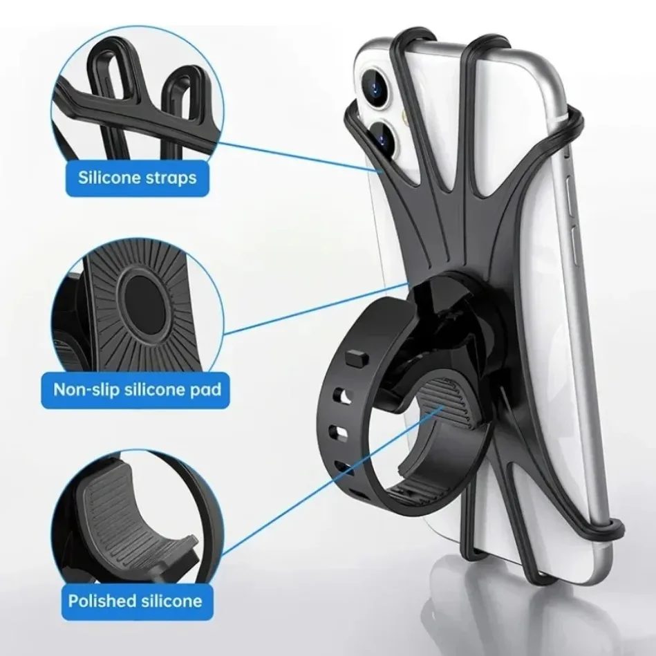 Bike Phone Holder - Universal Bicycle  Motorcycle Cellphone Stand for iPhone Samsung Xiaomi