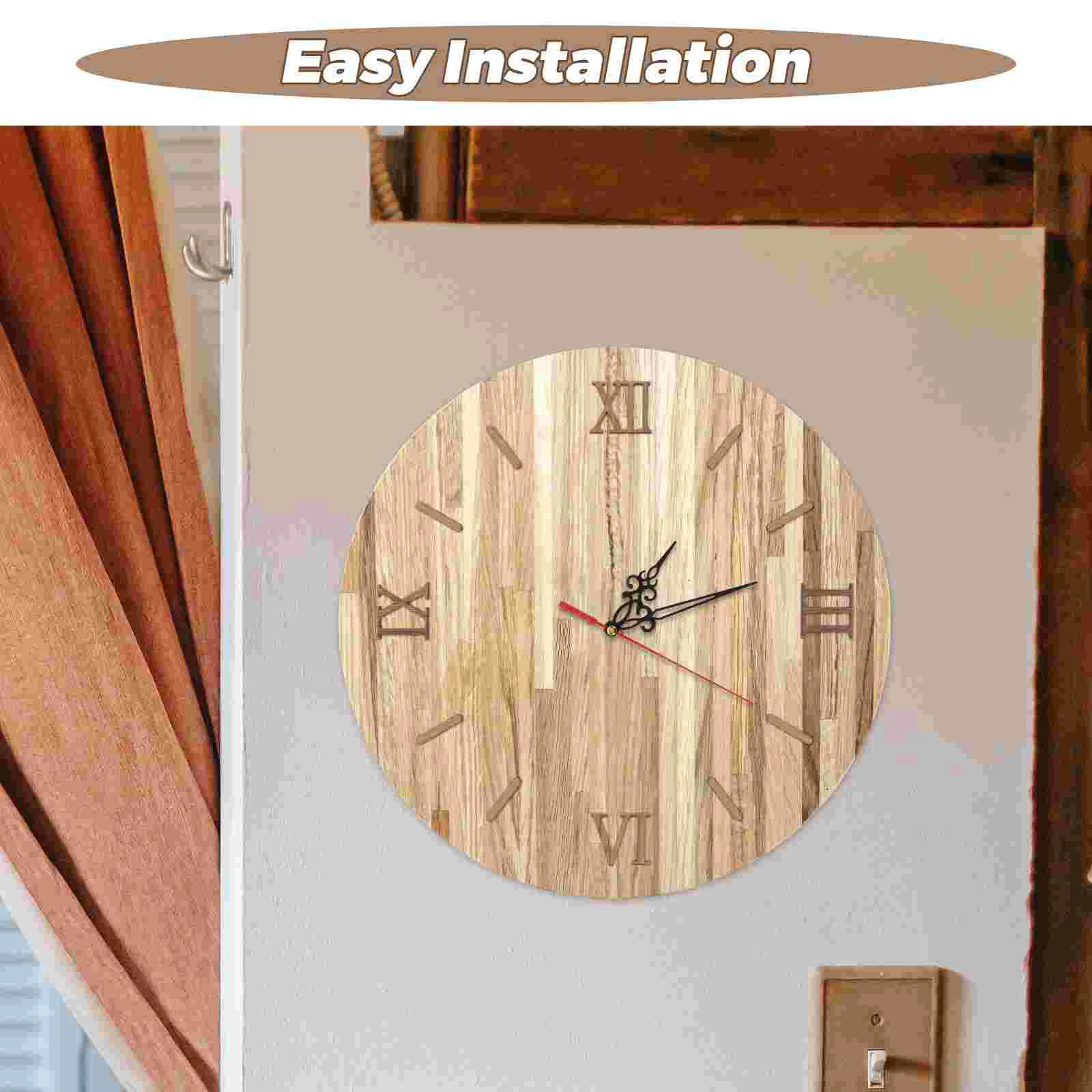 Wall Clock Digital Copper Boho Clocks for Walls Making Kit Number Labels Decorative Stickers Frameless Analog DIY