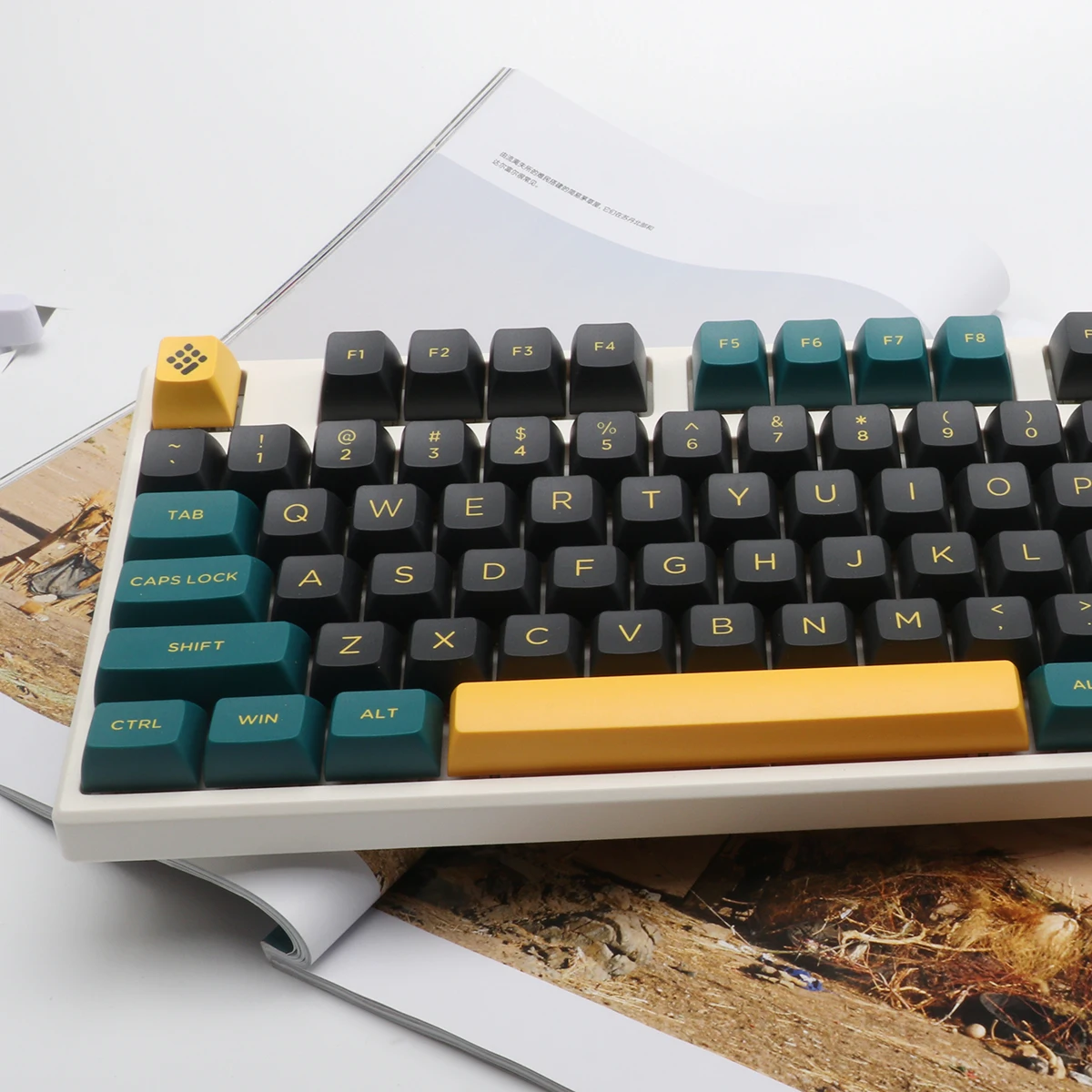 Mars Green Keycap Abs Keycap para Teclado Mecânico Usb com Fio Perfil Osa Tiro Duplo Frontal 226 Teclas - Imagem 6