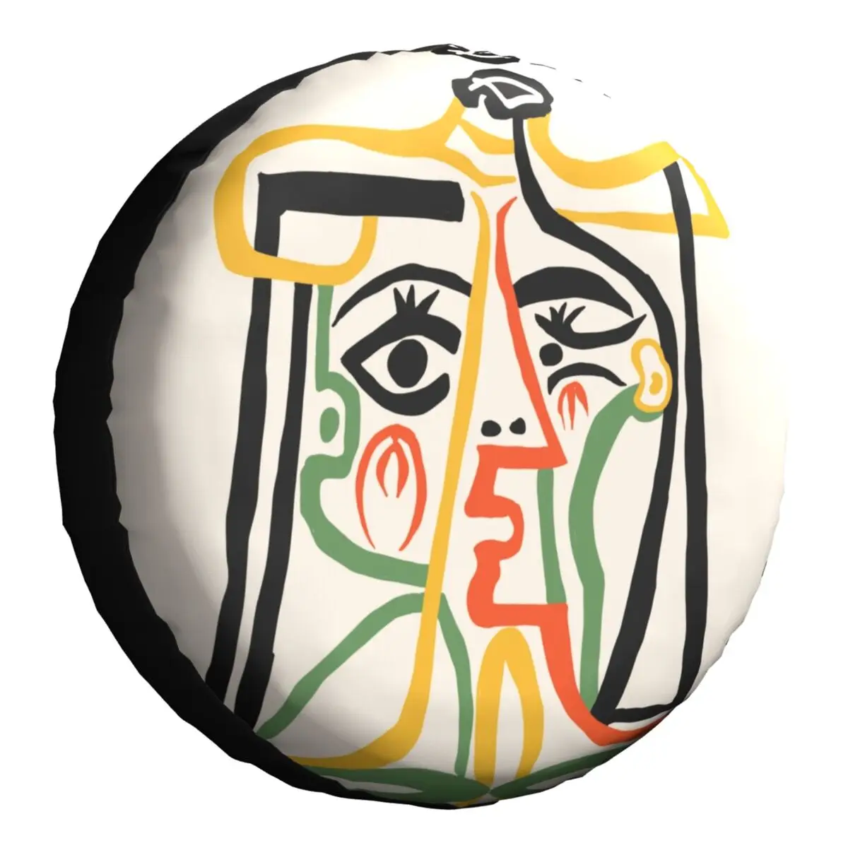 Pablo Picasso Spare Tire Cover For Jeep Hummer Custom Woman'S Head Waterproof Dust-Proof Car Wheel Covers 14" 15" 16" 17" Inch