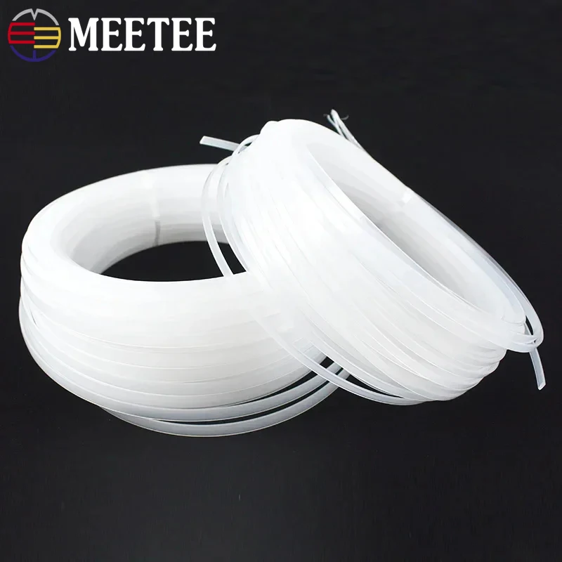 4-12mm Clear Plastic Corset Ribbon Webbing Boning Bra Side Tape 10Meters for Wedding Dress Support Sewing Cloth DIY Accessory
