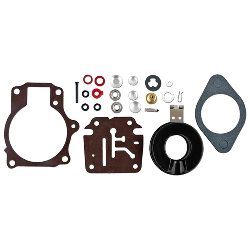 Carburetor Repair Tool Kit 3 x Carburetor Carb Rebuild Repair Kit and Float Fit for Johnson Evinrude 396701 65 70 75 HP