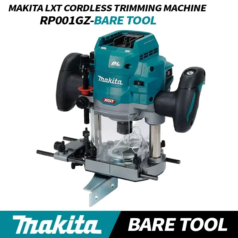 Wood Router MAKITA RP001G Wood Router 40V Max Cordless Rechargeable Polishing Machine High Power Carpentry Specific Trimming Machine RP001GZ