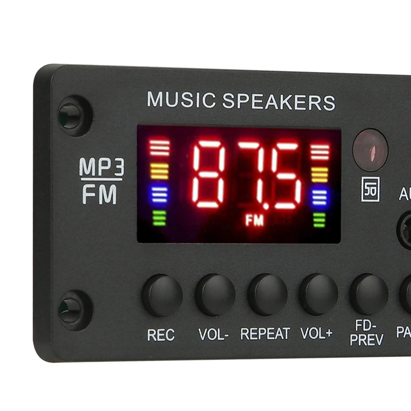 B96A-50W Amplifier 12V MP3 Decoder Board Bluetooth 5.0 25W Car MP3 Player USB Recording Module FM AUX Radio For Speaker