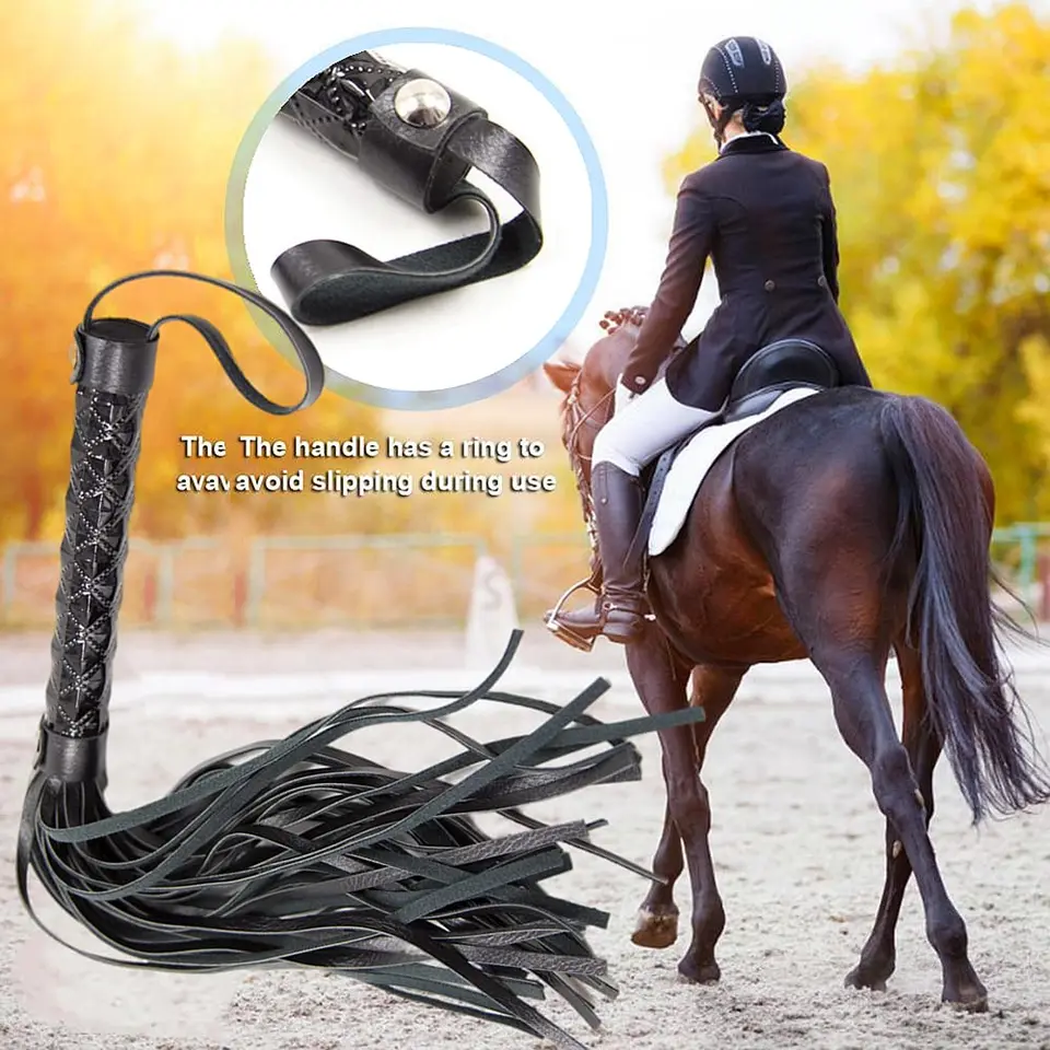 Pagaie en cuir de vache véritable de 4CM, fouet d'équitation, fouets de