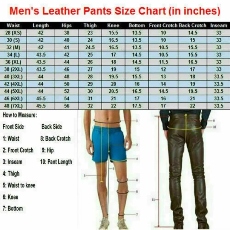 Mens Leather Pant 100% Sheepskin Leather Biker Leather Pants Fashion Trends