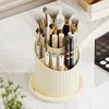 Rotating Birdcage Makeup Brush Organizer - 360° Spinning Cosmetic Holder, Compact Travel Case for Bathroom Vanity Countertop 6