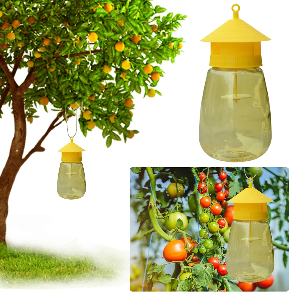 Plastic Fruit Fly Trap Killer Pest Control Fly Bee Trap Drosophila Anti Fruit Killer Catcher Orchard Insect Traps