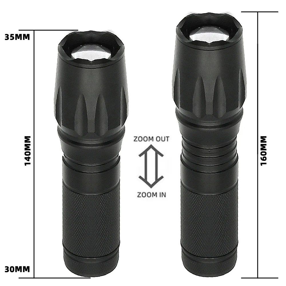 Description Picture 5 of itemTelescopic zoom infrared flashlight 26650 battery charging Aluminum alloy flashlight night vision device fill up infrared lamp